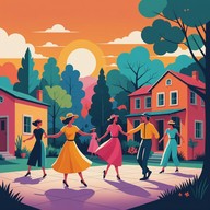 vibrant rhythms light up serene landscapes