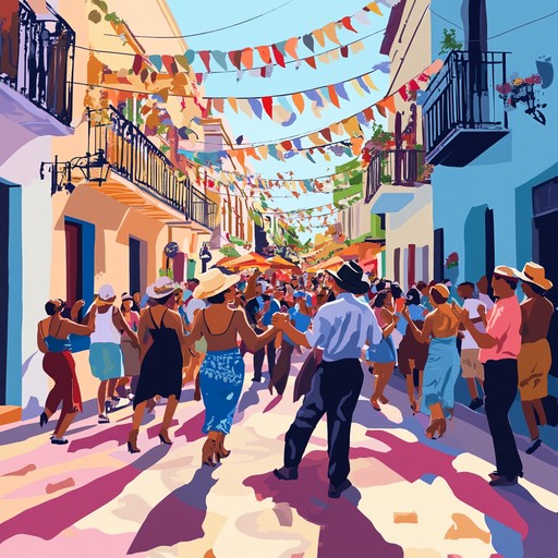 Bask in the lively and energetic cadence of the sun drenched streets of latin america, where jubilant brass and rhythmic guitars call for endless dancing and celebration. Immerse in the vibrant sounds and let the contagious joy of the music uplift your spirits.