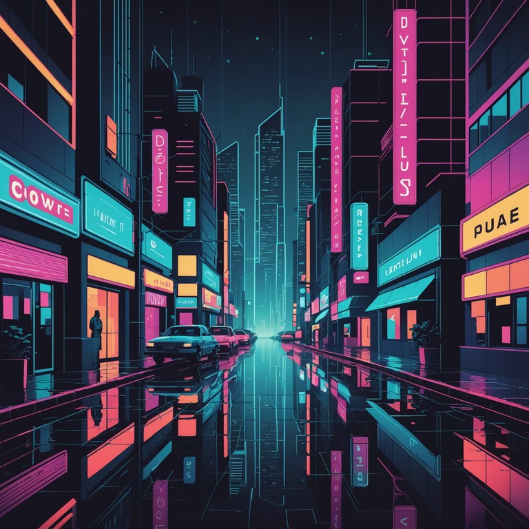 This track encapsulates a dreamy journey through a neon lit futuristic cityscape, characterized by lush, soaring synth melodies intertwined with gentle, mellow beats, creating an immersive auditory experience that transports the listener to a serene, yet vivid landscape of sounds.