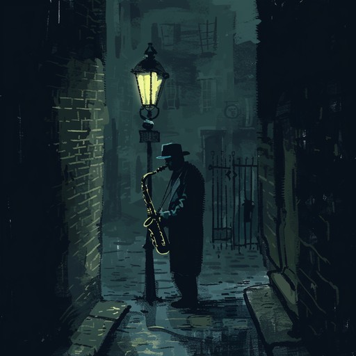 An evocative piece inspired by the shadows of a forgotten city alleyway, blending the rhythmic sways of swing with a brooding atmosphere. Imagine a lonesome saxophonist under a dim streetlight, with every note carrying the weight of untold stories and night time solitude.