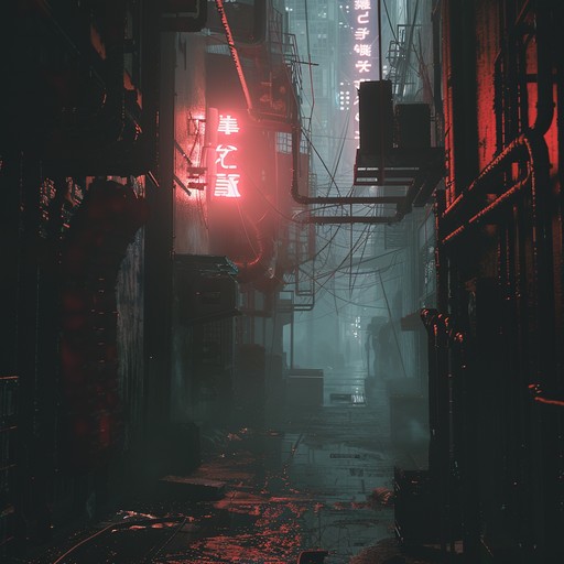 This darkwave track offers a relentless, pulsing journey through a neon lit dystopian world. Using haunting synths and deep bass, it keeps listeners on edge with its dynamic, shadowy presence.