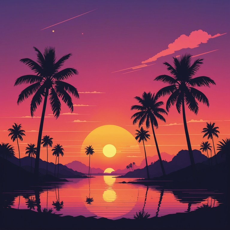 Imagine a musical journey that begins at sunset with lush, exotic synthesizer melodies floating over classic, pulsating 80s beats, evoking the vibrant nightlife of a retro futuristic tropical city. The track blends the warmth of the tropics with the cool, nostalgic sound of 80s pop, providing a soundtrack that is both energizing and soothing.