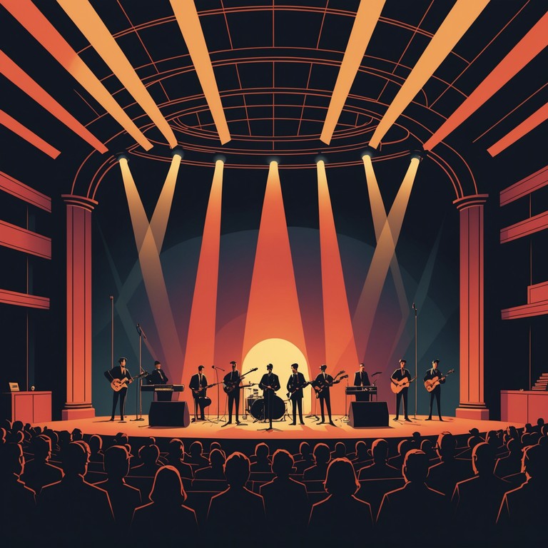 This composition merges the grandiosity of broadway theater with intense orchestral layers, suggesting a dramatic, pivotal scene in a theatrical production. Rich string sections swell against a backdrop of pulsating percussive elements, creating a narrative that is both gripping and emotionally charged.