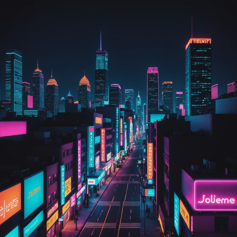 This track encapsulates the vibrant pulse of a neon lit cityscape at night. The composition leverages high energy drum patterns and lush, atmospheric synth lines that evoke an electrifying night out. Its sonic palette is both nostalgic and forward thinking, incorporating elements of vintage synths with modern production techniques.