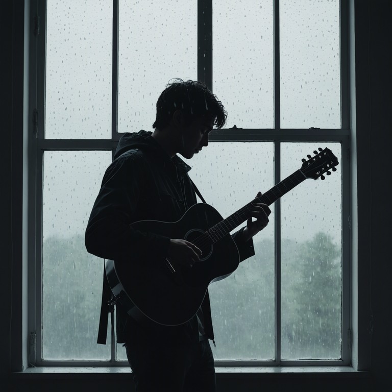 This track features a slow, melodic blues guitar that emulates the gentle, rhythmic falling of rain, providing a backdrop of calming yet melancholic ambiance. Perfect for reflective moments or a quiet evening.