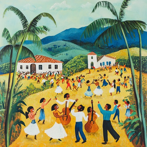 A lively and cheerful instrumental piece that captures the essence of happiness and community in the brazilian countryside, featuring upbeat rhythms and melodies that inspire dancing and celebration.