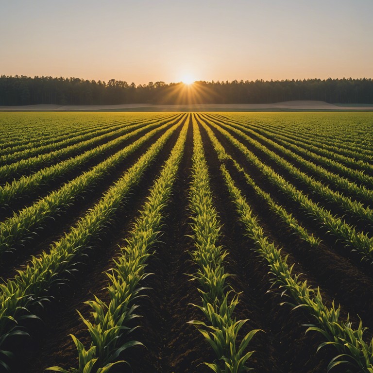 Imagine the first light of day breaking over a verdant landscape, setting the world alight with possibilities. This track captures that initial moment of daybreak, providing a musical journey that lifts the spirits and warms the heart.