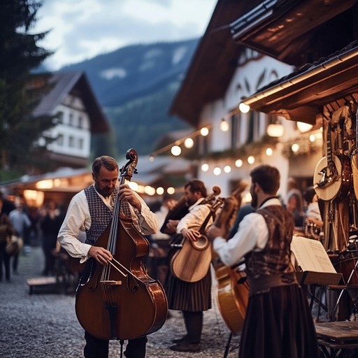 Rustic alpine melody captures the picturesque essence of german countryside with a twist of exotic flair, creating a playful and heartfelt audio journey.