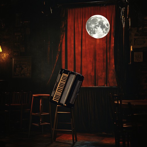 An enchanting instrumental that blends cabaret rhythms with mystical melodies, featuring accordion and invoking the allure of a moonlit night filled with secrets and whispers.