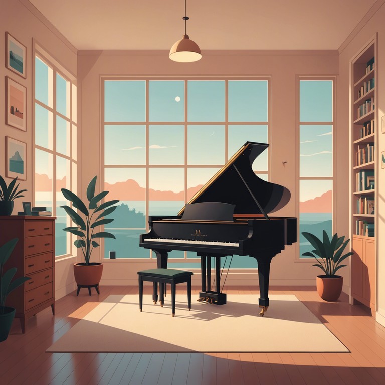 Imagine sitting by a window, sipping coffee, as the piano plays uplifting tunes with a touch of percussion, welcoming a new day.