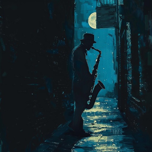 Experience the eerie charm of haunting saxophone tunes complemented by a suspenseful latin jazz backdrop, perfect for a chilling midnight soundscape