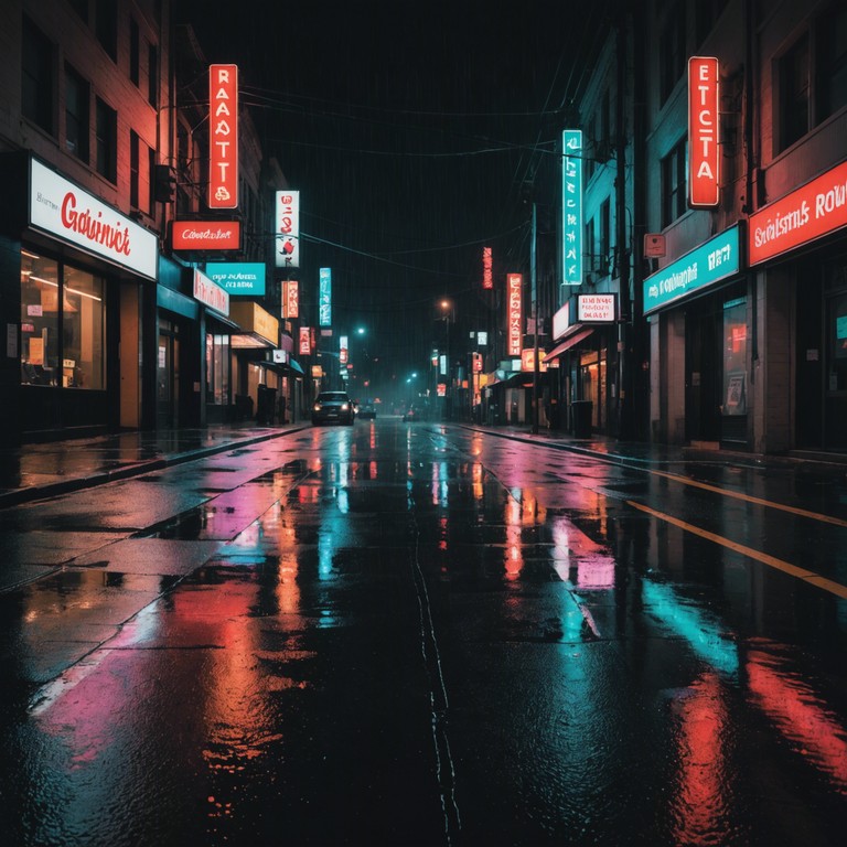 Imagine a serene track that encapsulates the feeling of a late night drive through a bustling city. The gentle hum of urban life merges with a soulful lofi beat, creating a soothing yet vibrant backdrop. The twinkling city lights reflect in puddles as rain softly falls on the streets, blending the urban atmosphere with tranquil vibes delivered through an artful composition on piano.