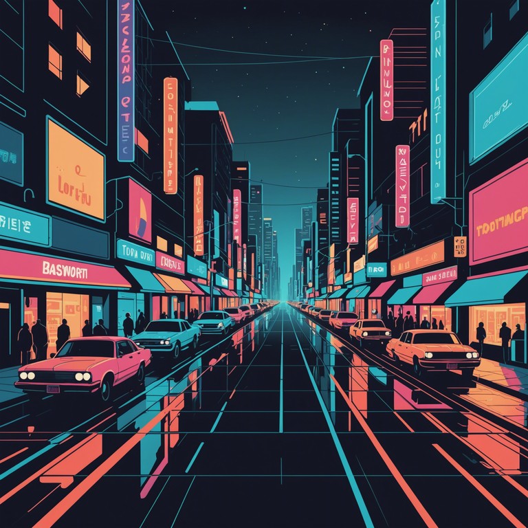 Capturing the essence of a city's nightlife through nostalgic sounds and modern emotions, this version emphasizes the hidden whispers of city lights and the stories they tell amidst the solitary moments of night dwellers.