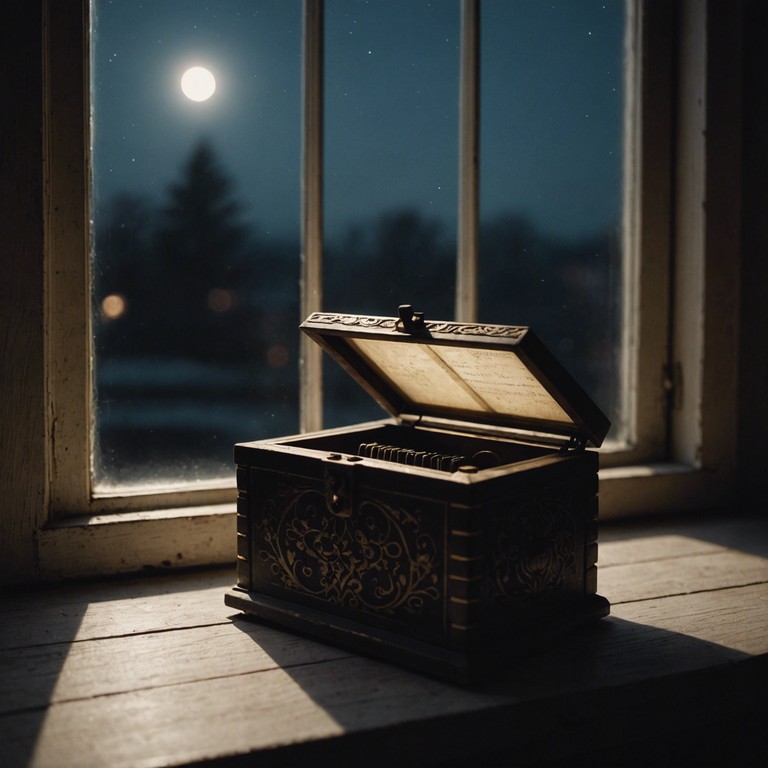 This track captures the essence of a nursery rhyme transformed into a hauntingly beautiful lullaby. Played solo on a music box, it intertwears purity with melancholy, ideal for a contemplative or atmospheric scene.