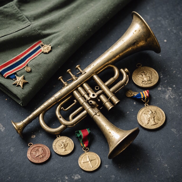 An evocative instrumental that uses the poignant sounds of a single trumpet to paint a vivid picture of silent battlefields and the quiet introspection of veterans recalling their experiences during moments of peace.