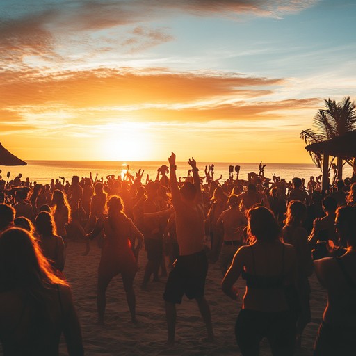 Imagine the warm hues of a sunset at a bustling seaside dancehall, where contemporary rhythms blend with tropical flair, creating an enticing environment for dancers and music lovers. The essence of urban grime mingles with the lightheartedness of island melodies, offering a unique, captivating musical experience.