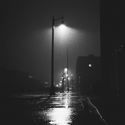 Immerse yourself in the gentle yet poignant rhythms of urban raindrops. This trip hop track melds smooth, jazzy downtempo beats with reflective and somber vibes, creating a bittersweet sonic landscape perfect for introspective moments. The blend of vinyl crackles and distant, echoing piano keys evokes a sense of urban serenity amidst emotional turmoil