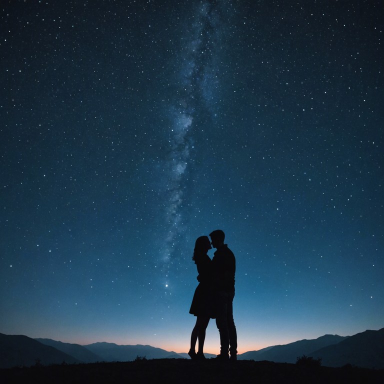 In this track, a beautifully melancholic saxophone expresses a tender, romantic mood under a canopy of stars. Touching on the introspective feelings of love and desire, the music encapsulates a moment of deep connection in an intimate setting