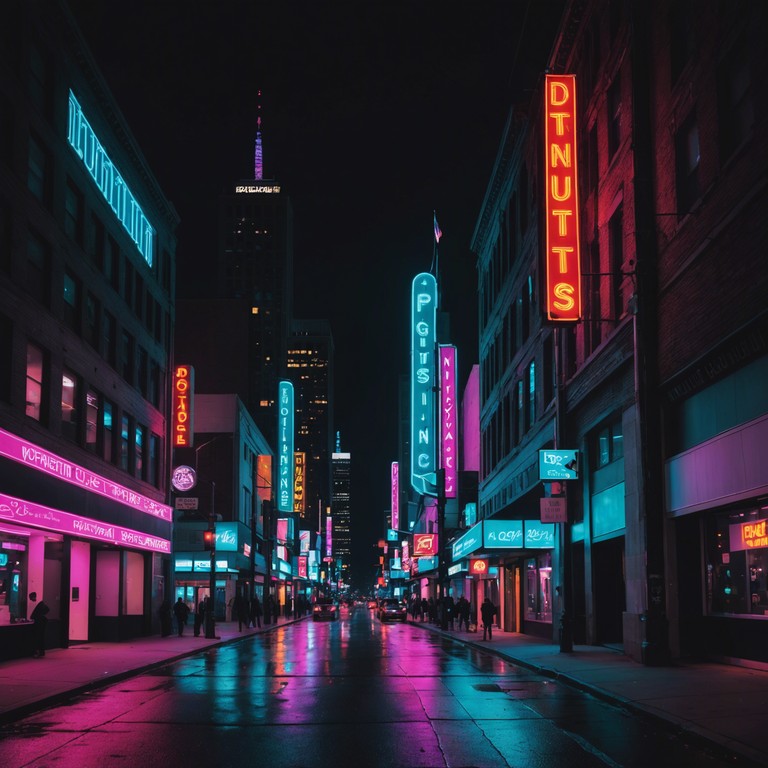 This track combines the sparkling synths of electropop with the rhythmic beats of hip hop, creating a vibrant, urban soundscape ideal for nighttime city scenes. The melody is infectious and designed to evoke images of neon lit streets buzzing with energy.