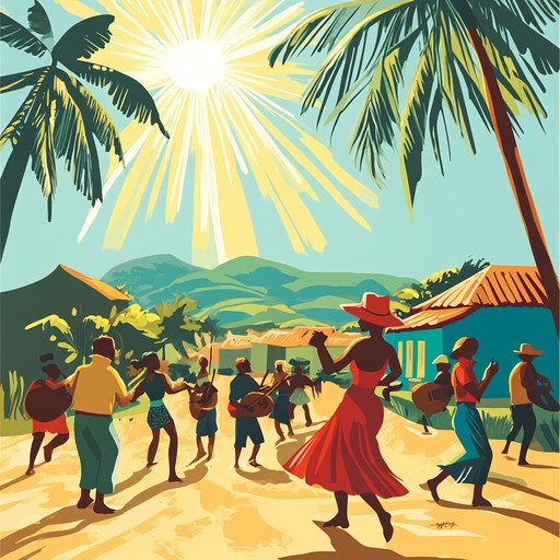 Immerse yourself in the vibrant sounds of a joyful brazilian farm celebration. The energetic guitar lines and rhythmic pulses will make you feel the liveliness of a traditional sertanejo festivity.