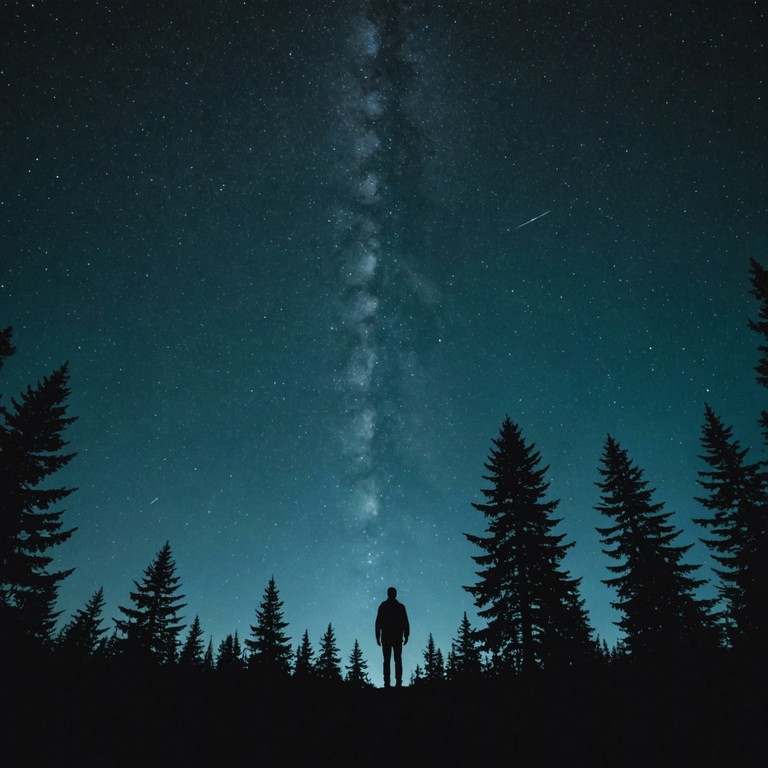 This composition aims to transport listeners through a serene, mystical journey under a starlit sky, blending ethereal folk melodies with the introspective depth of rock. Evoking a sense of wandering through ancient, moonlit forests where every whisper and leaf rustle tells a story, the music merges dreamlike chords with reflective acoustics.