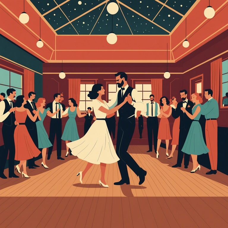 This composition features a joyful, uplifting swing rhythm that brings to mind the cheerful days of the 40s and 50s. It combines a clear, melodious tune with a toe tapping beat that is sure to bring a smile to the listener's face. Ideal for recreating the warmth of an old time dance hall, the track is infused with a sense of nostalgia yet feels fresh and lively.