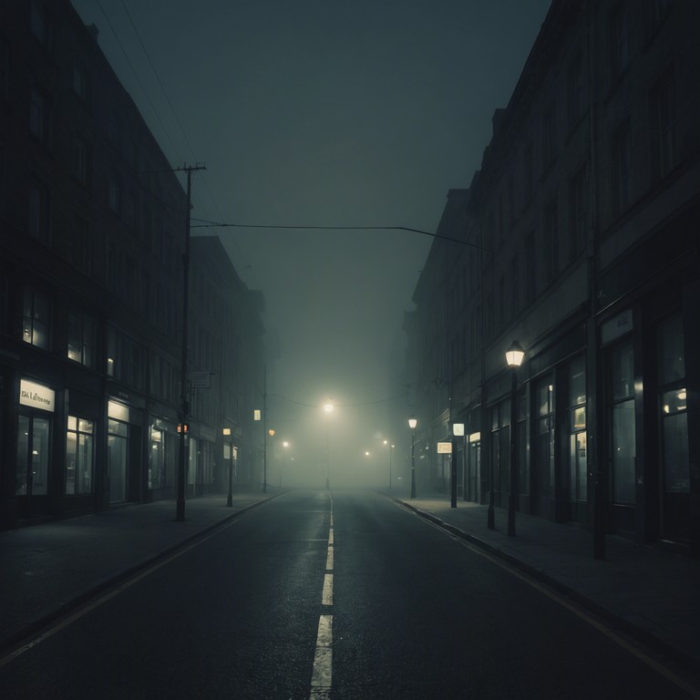 In this track, traditional elements of new jack swing are fused with haunting melodies to create an atmosphere of suspense and intrigue. The music sets the mood with its gloomy swing rhythms backed by shadowy, sinister overlays, invoking a feeling of walking through a dusk lit urban landscape filled with mystery.