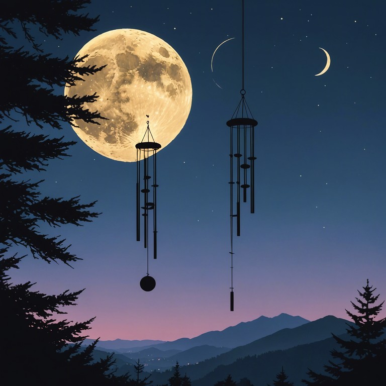 Delicate wind chimes ring softly in the distance, weaving with subtle digital textures to guide the listener into a state of deep relaxation and self discovery, creating a sanctuary away from the chaos of daily life.