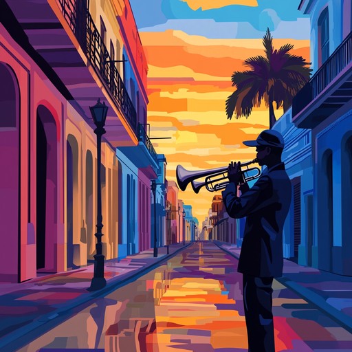 An energetic instrumental mambo piece that evokes the lively atmosphere of a sunrise in havana, with vibrant rhythms and melodies that inspire joy and movement.