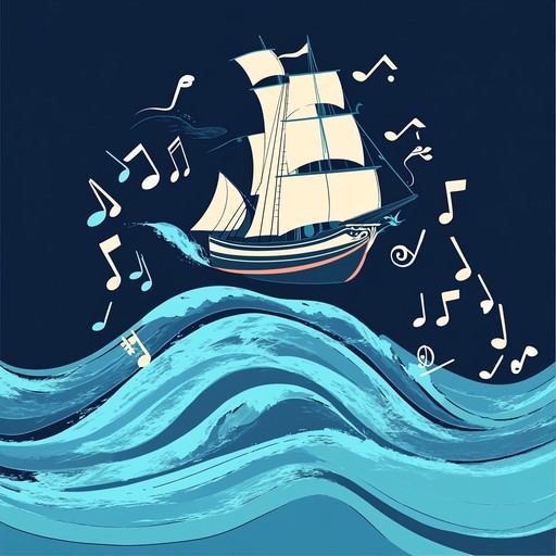 A lively instrumental track blending funky rhythms with russian naval themes, capturing the spirit of sailors aboard a ship on the high seas.