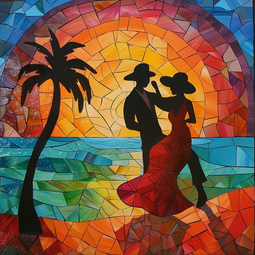 Imagine the golden hues of a perfect sunset by the beach, the air filled with the invigorating aroma of tropical fruits, and the sound of waves mixing with lively salsa rhythms that make every toe tap. The music captures the essence of a festive, joyful gathering among friends, with a rhythm that insists on dancing.