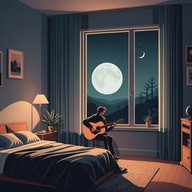 soft melodies under moonlit window