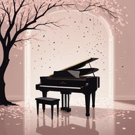 graceful piano encapsulates transient spring beauty