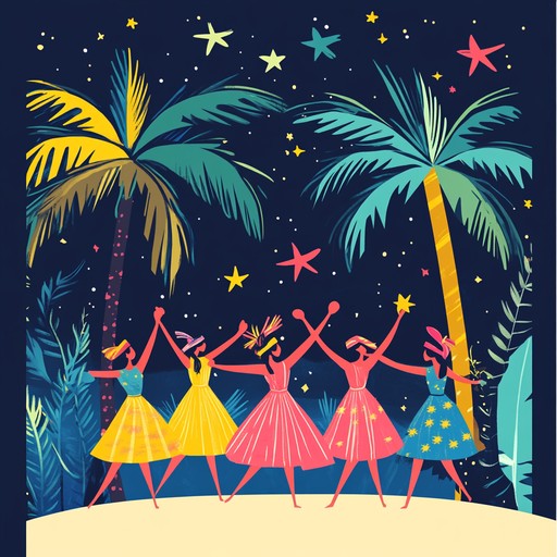 An uplifting instrumental cumbia track that combines traditional percussion with lively accordion melodies, capturing the spirit of celebration. The music evokes images of tropical nights filled with dance, laughter, and the warmth of community gatherings under the stars.