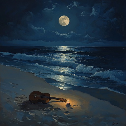 Picture yourself on a moonlit beach, where the gentle bossa nova rhythms create an intimate atmosphere. The soothing sounds of a classical guitar caress the night as waves gently lap against the shore. The melody, smooth and sensual, invites listeners to unwind and lose themselves in sweet reverie, creating an idyllic backdrop for a romantic evening under the stars.