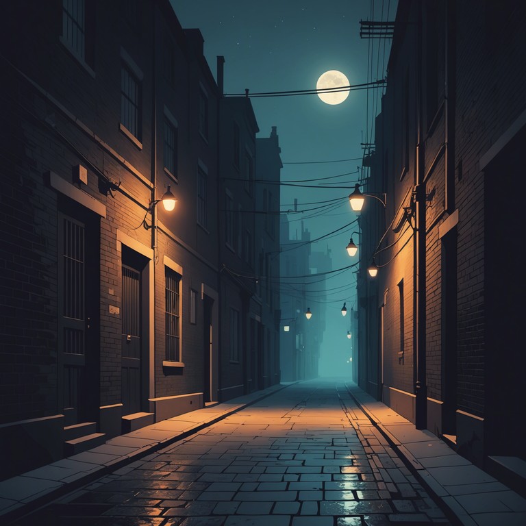 Imagine walking through a dark, foggy alleyway in a suspenseful noir film, where dimly lit streetlamps barely reveal the shadows lurking around. Each note from the accordion deepens the enigma, setting a tone of suspense and subtle danger, perfect for a cinematic drama scene.