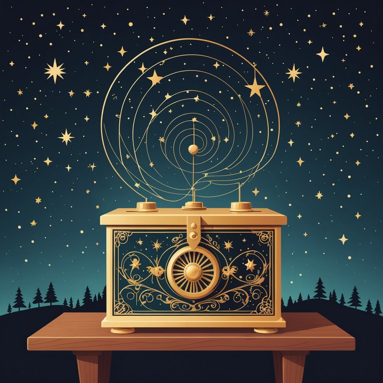 An instrumental designed to relax children before bedtime, featuring the soft resonating tones of a music box with an undercurrent of faint night sounds.