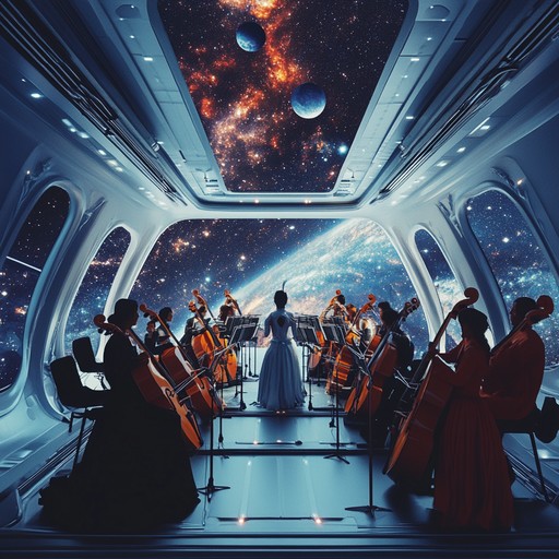 A radiant opera composition where celestial arias meet orchestral fanfares, producing an uplifting soundscape that paints pictures of triumph in the cosmos. Jubilation and high energy are the hallmarks of this piece.