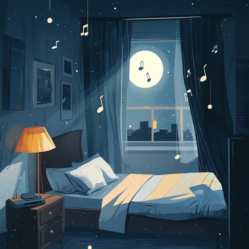 In this instrumental track, soft, dreamy melodies intertwine with light, whimsical sounds, creating a soothing atmosphere reminiscent of quiet nights in a cozy bedroom. The gentle strumming of the ukulele is accompanied by delicate, floating harmonies that evoke feelings of nostalgia and peaceful introspection. The music progresses with a subtle rhythm like a lullaby, inviting listeners into a tranquil dreamscape filled with warmth and comfort.