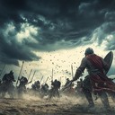 an intense orchestral piece evoking epic battles and triumph.