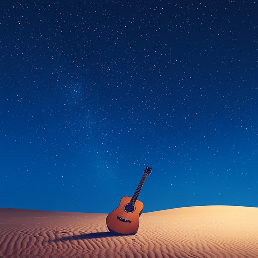 Exploring the deep tranquility and beauty of the desert at night through soulful guitar melodies that seem to interact with the whispers of the night wind and the boundless stars overhead.