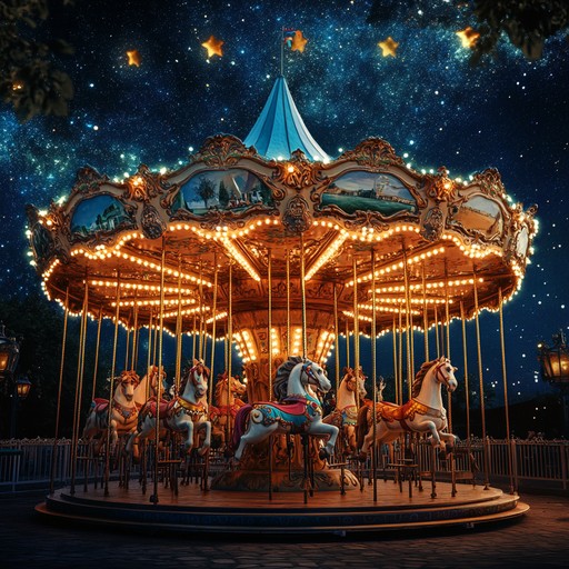 This instrumental piece sweeps listeners into a fantastical carousel ride within a whimsical opera setting. The music features light, twinkling melodies that mimic the playful spinning of a carousel. Pizzicato strings, cheerful woodwinds, and a bright piano create an atmosphere filled with magic and wonder. Dynamic contrasts enhance the fantastical journey, making it perfect for a theatrical experience