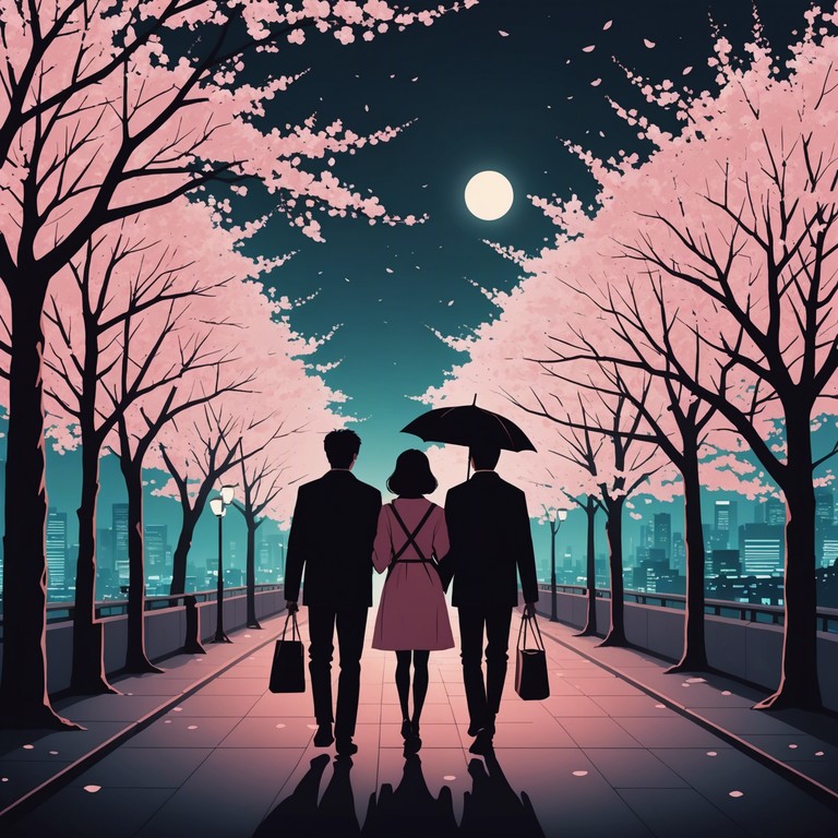 This track embodies the essence of a tokyo spring, capturing the delicate balance between the city's bustling life and the serene blossoms of cherry trees. Using light and airy synthesizer melodies, the piece conjures a story of love whispered through a cosmopolitan landscape.