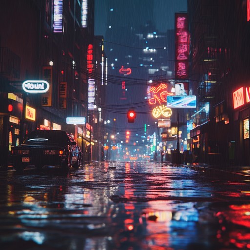 Embark on a retro futuristic journey with lush synth melodies that evoke melancholy and nostalgia. Dynamic changes and enigmatic sax riffs paint a picture of rain soaked neon cityscapes at midnight.