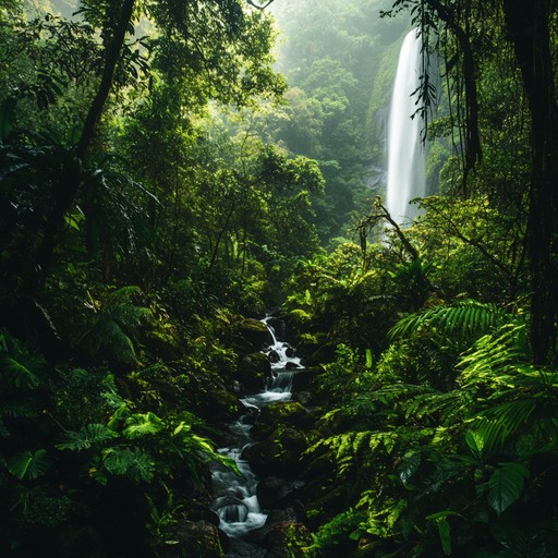 A lively, fast tempo track featuring dynamic drum breaks and lush, natural ambient sounds reminiscent of a vibrant rainforest. Perfect for an intense workout or an adrenaline filled journey through nature