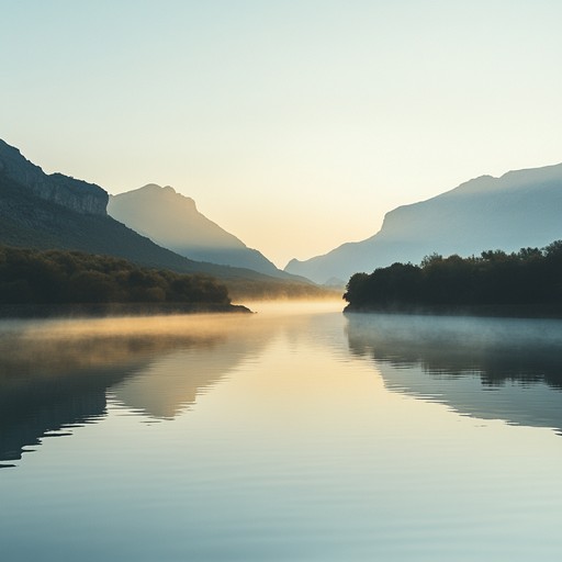A melodic instrumental that captures the serene beauty of riverside landscapes, blending lively mandolin and gentle fiddle harmonies to inspire peace and reflection.