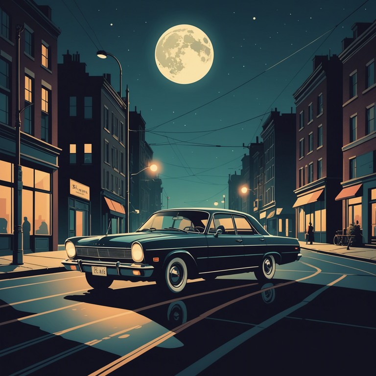 Evoking a serene drive through a moonlit metropolis with laid back beats and smooth transitions, soaked in the ambiance of urban explorations.