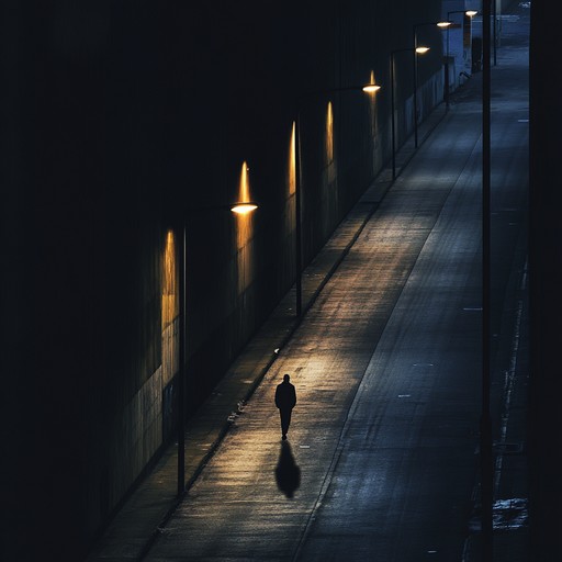 An instrumental lofi track with raw beats and mellow melodies, capturing the essence of solitary walks through quiet city nights