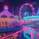 futuristic carnival with vibrant synthesized melodies and beats