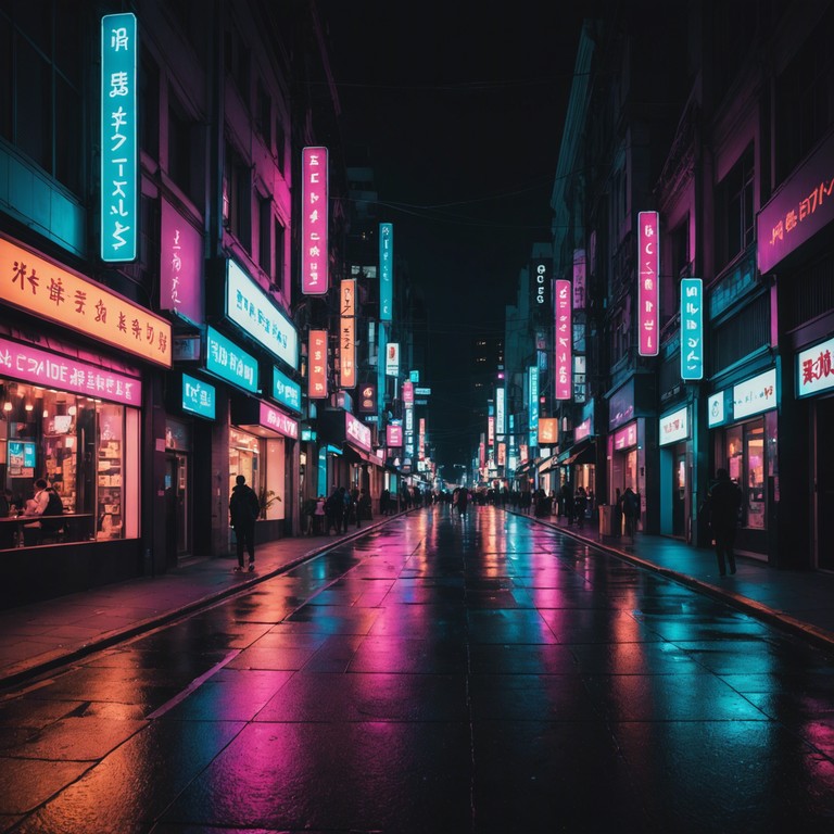 A vivid soundscape that blends tokyo's nighttime energy with breezy, futuristic synths. Perfect for imagining a neon lit journey through japan’s bustling metropolis. Through rich layers of electronic beats and sparkling keys, the track encapsulates the vibrancy of j pop with an edgy twist. Life's frenetic pace and captivating quiet moments are depicted in this sonic exploration of urban life.